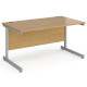 Harlow Straight Office Desk with Single Cantilever Leg